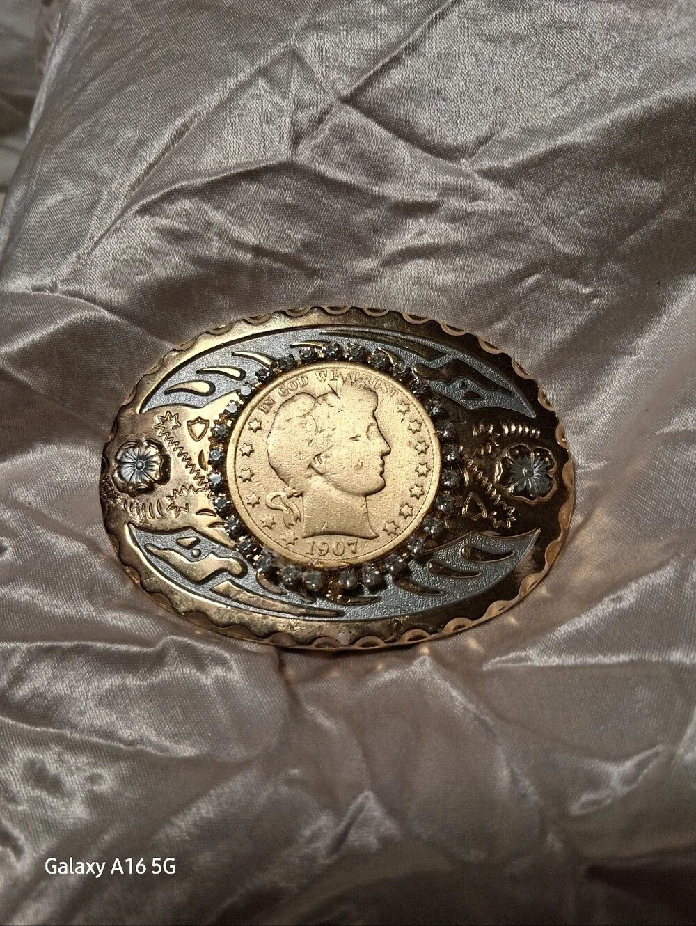 Barber Half Dollar Belt Buckle